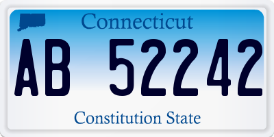 CT license plate AB52242