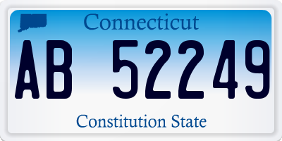 CT license plate AB52249