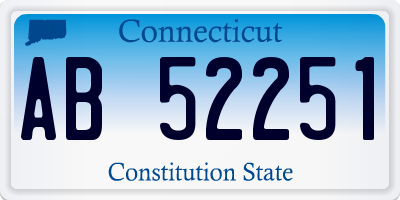 CT license plate AB52251