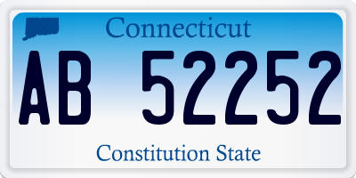 CT license plate AB52252