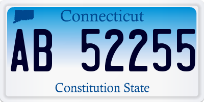 CT license plate AB52255