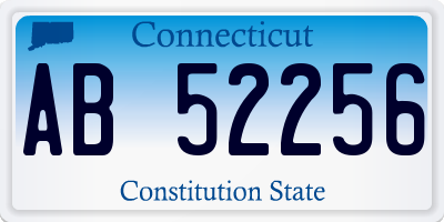CT license plate AB52256
