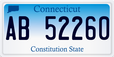 CT license plate AB52260