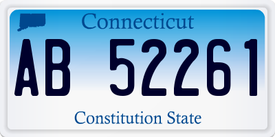 CT license plate AB52261