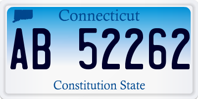 CT license plate AB52262