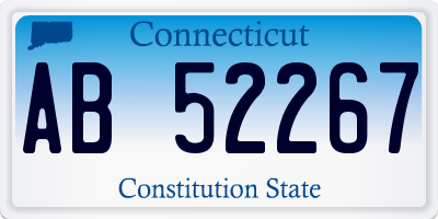 CT license plate AB52267