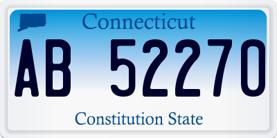 CT license plate AB52270