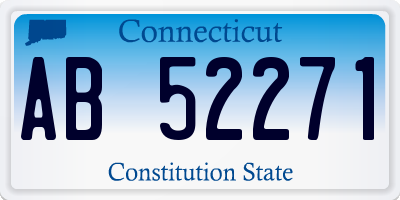 CT license plate AB52271