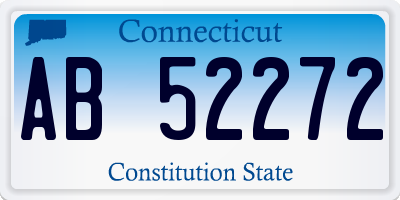 CT license plate AB52272