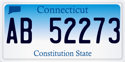 CT license plate AB52273