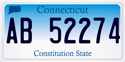 CT license plate AB52274