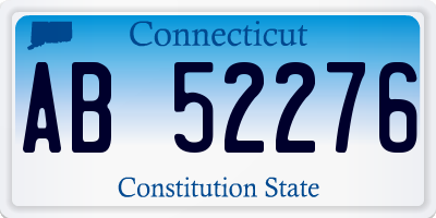 CT license plate AB52276