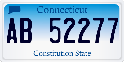 CT license plate AB52277