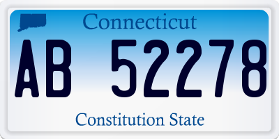 CT license plate AB52278