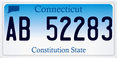 CT license plate AB52283