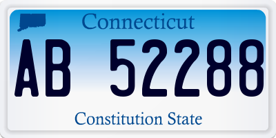 CT license plate AB52288