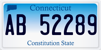 CT license plate AB52289