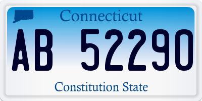 CT license plate AB52290