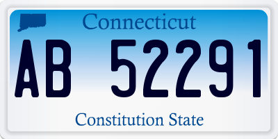 CT license plate AB52291