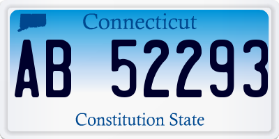 CT license plate AB52293