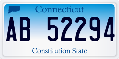 CT license plate AB52294