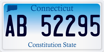 CT license plate AB52295