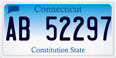 CT license plate AB52297