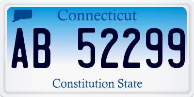 CT license plate AB52299