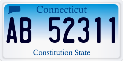 CT license plate AB52311