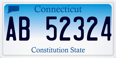 CT license plate AB52324