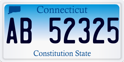 CT license plate AB52325