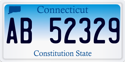 CT license plate AB52329