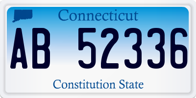 CT license plate AB52336