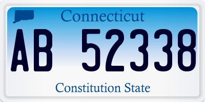 CT license plate AB52338