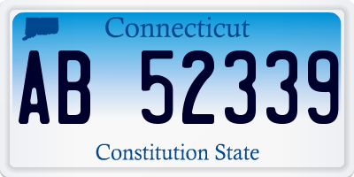 CT license plate AB52339