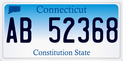 CT license plate AB52368