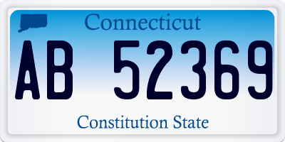 CT license plate AB52369