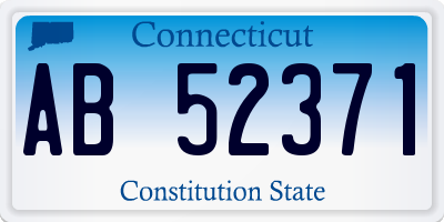 CT license plate AB52371