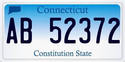 CT license plate AB52372