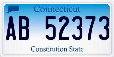 CT license plate AB52373