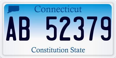 CT license plate AB52379