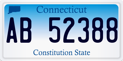 CT license plate AB52388