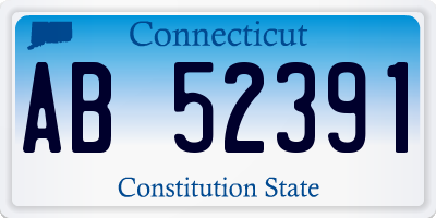 CT license plate AB52391