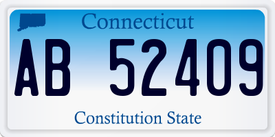 CT license plate AB52409