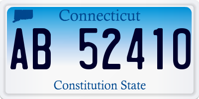 CT license plate AB52410