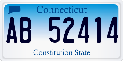 CT license plate AB52414