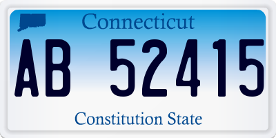 CT license plate AB52415