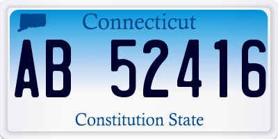 CT license plate AB52416