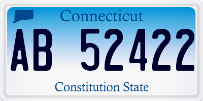 CT license plate AB52422