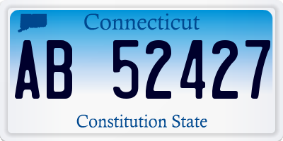 CT license plate AB52427